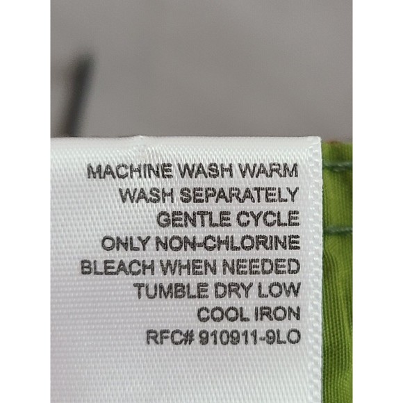 Sand N Sun Mens (M) Sage Green and Orange w/Drawstring Waist & Lined Swim Trunks - Picture 8 of 8